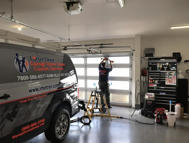 Monroe Garage Door Repair team performing same-day garage door repair in Monroe
